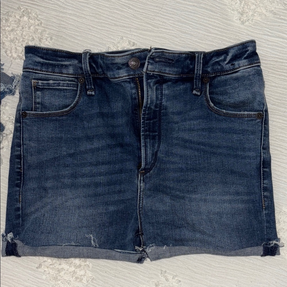 Dark Blue Abercrombie & Fitch Denim Shorts